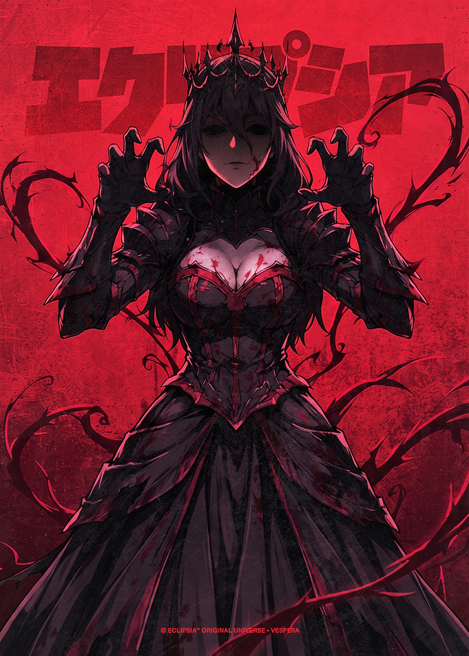 Vespera Dark Queen in Red Armor