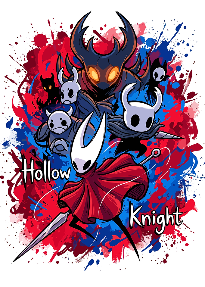 Hollow Knight Characters Splatter Art