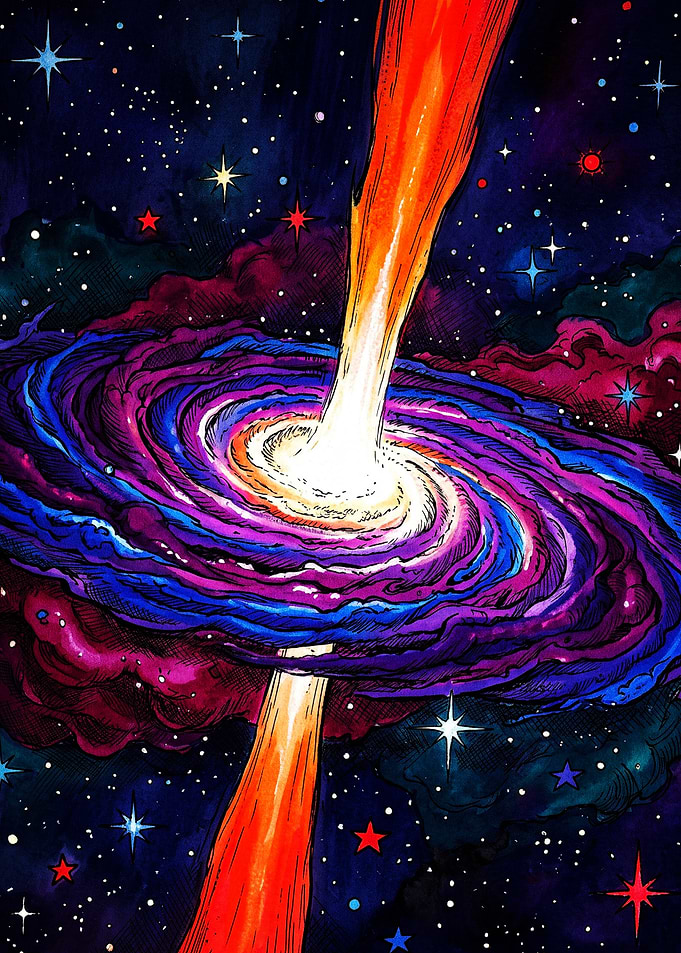Vibrant Quasar with Cosmic Jets