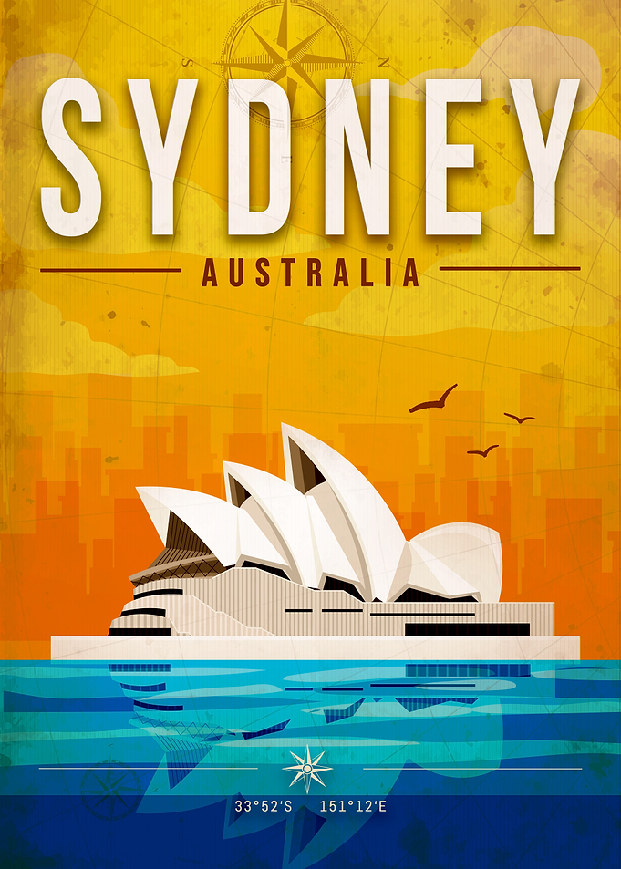 Sydney Opera House Travel Poster