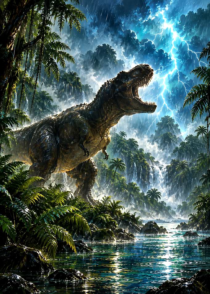 T-Rex Roaring in Tropical Storm