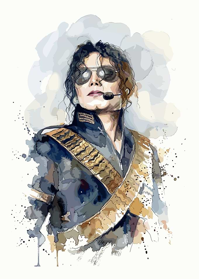 Michael Jackson Watercolor Portrait