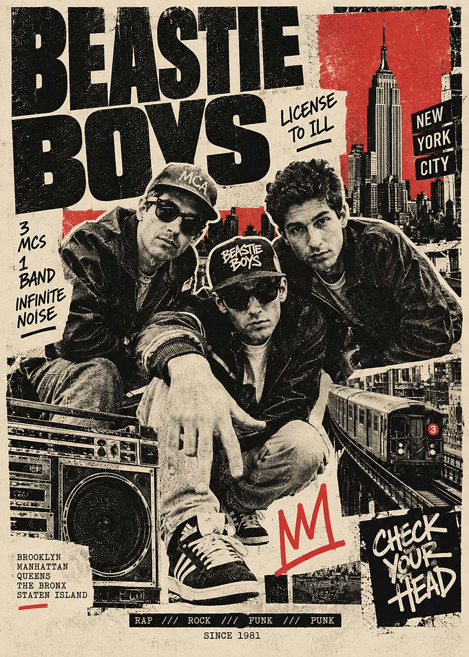 Beastie Boys Vintage Style Poster