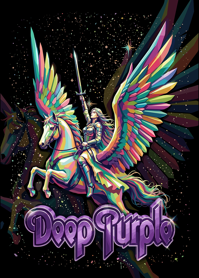 Deep Purple Warrior Pegasus Graphic