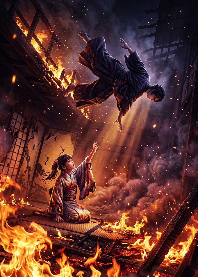 Samurai Fire Rescue Epic Art