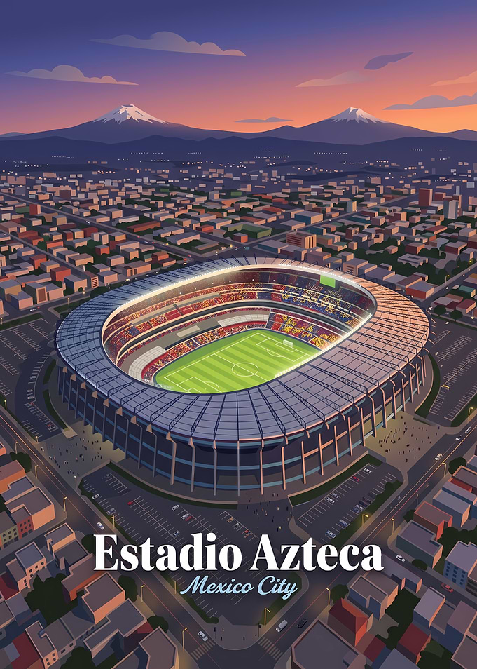 Estadio Azteca Mexico City Illustration