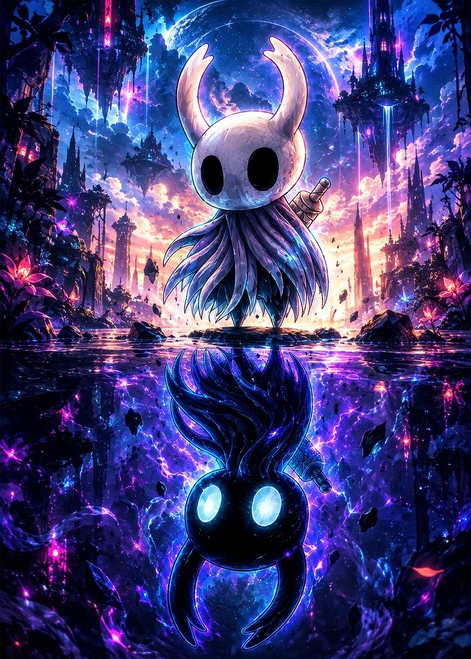 Hollow Knight Reflection Digital Art