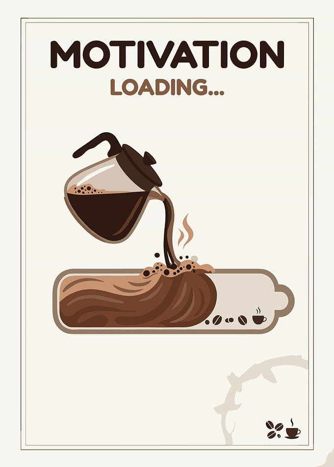 Motivation Loading Coffee Poster