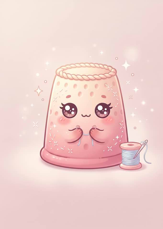 Cute Kawaii Thimble Character