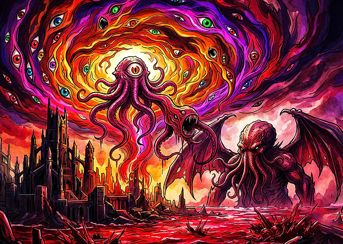Cosmic Horror Surreal Trippy Art