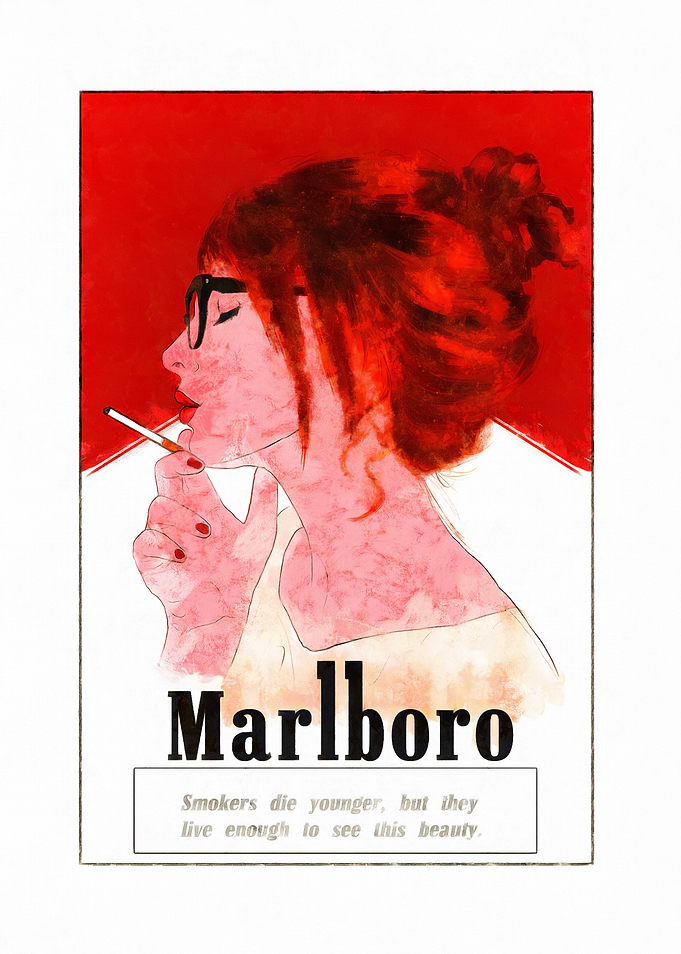 Marlboro Vintage Style Poster Art