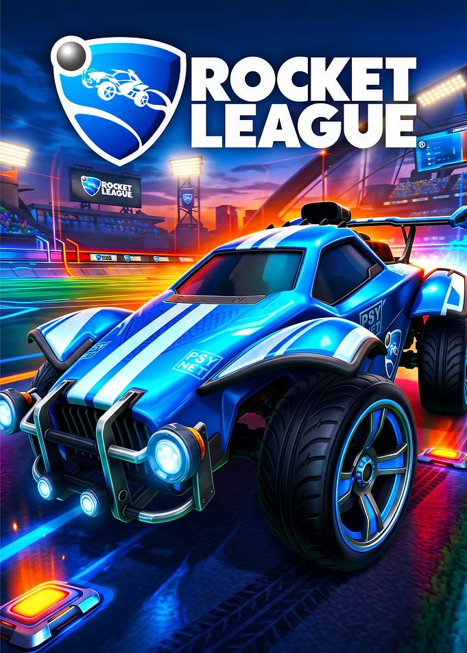 Rocket League Video Game Poster