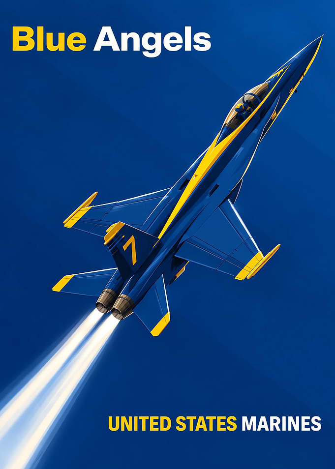 Blue Angels F/A-18 Hornet Poster