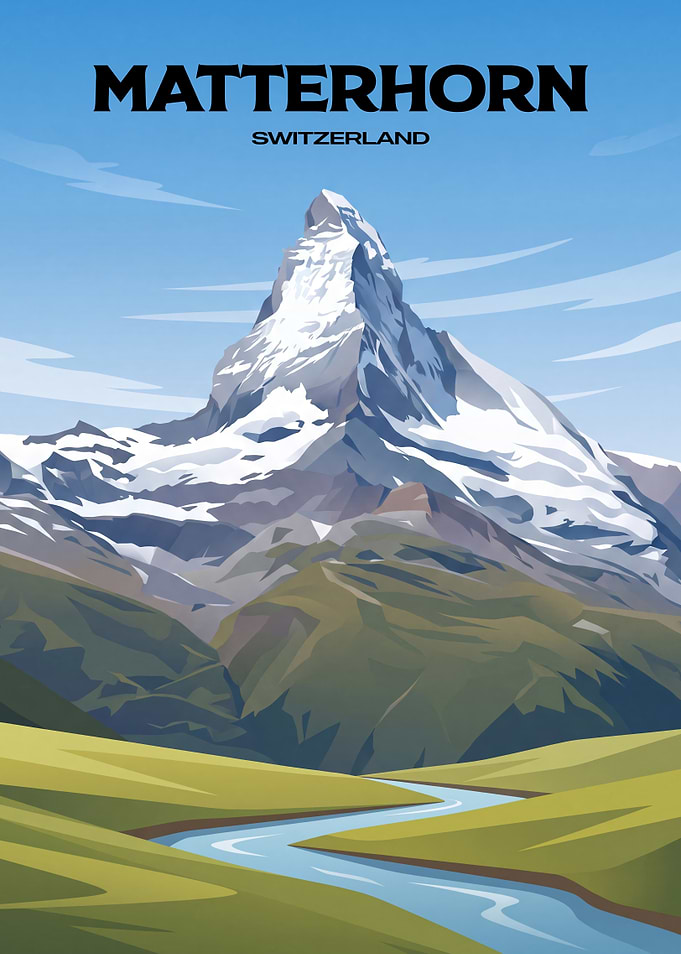 Matterhorn Switzerland Travel Poster