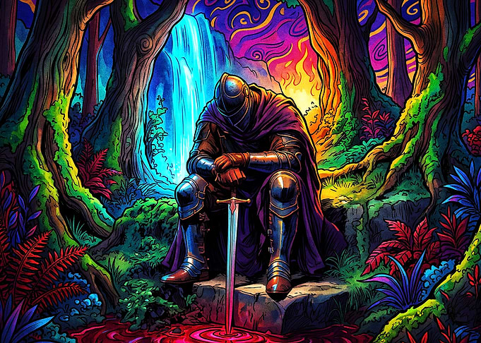 Knight Forest Trippy Psychedelic Ar