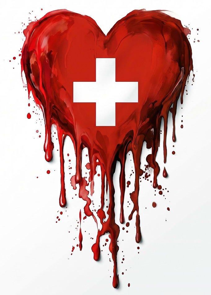 Melting Swiss Flag Heart