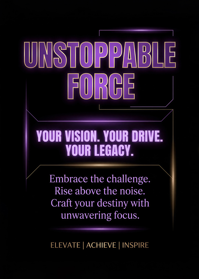 Unstoppable Force Inspirational Motivational Poster