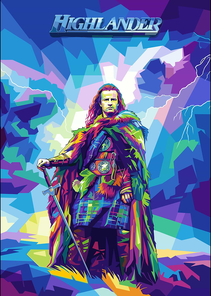Highlander Pop Art Poster