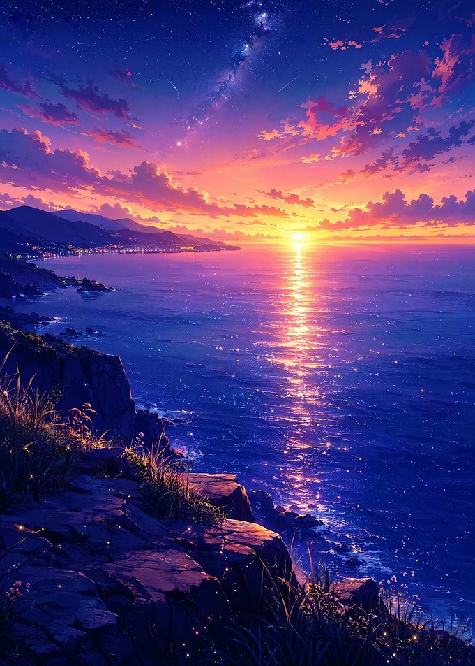 Glowing Ocean Twilight