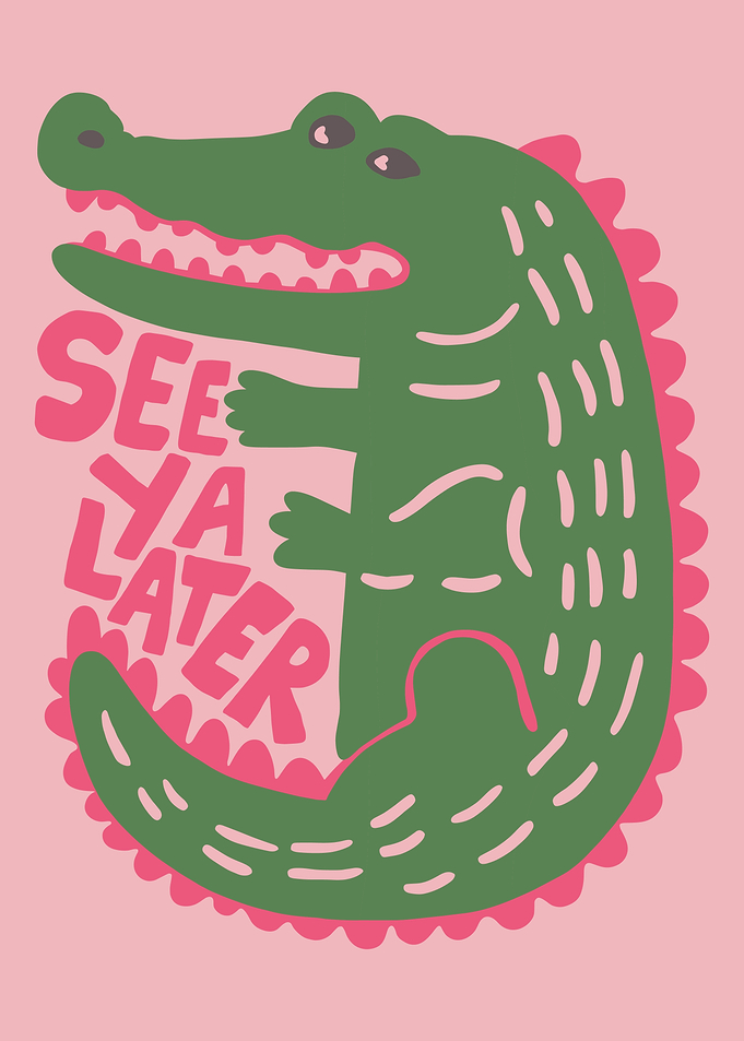 See Ya Later Alligator Illustration