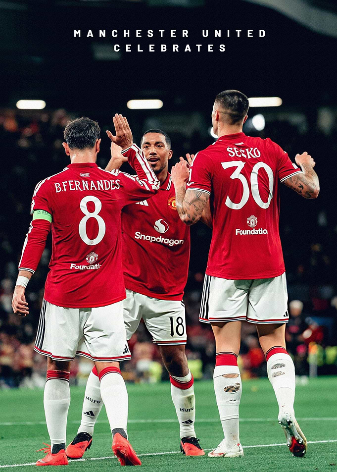 Manchester United Players Celebrating Goal