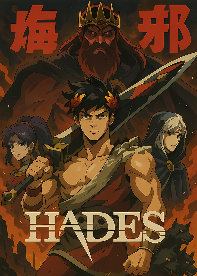 Hades Game Anime Style Poster