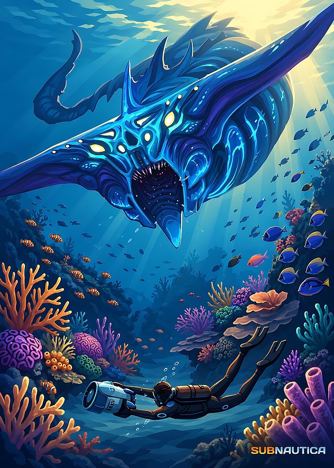 Subnautica Reaper Leviathan Encounter