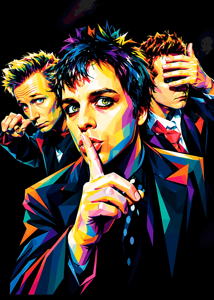 Green Day Pop Art Portrait