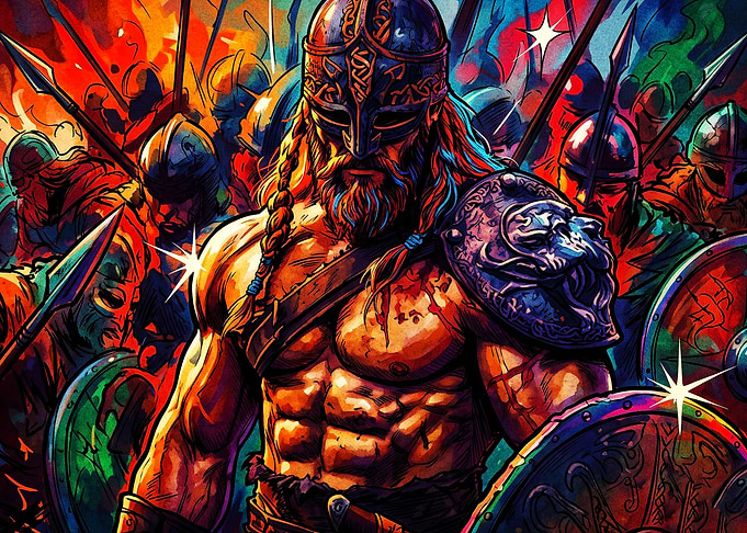 Viking Warrior Battle Epic Poster