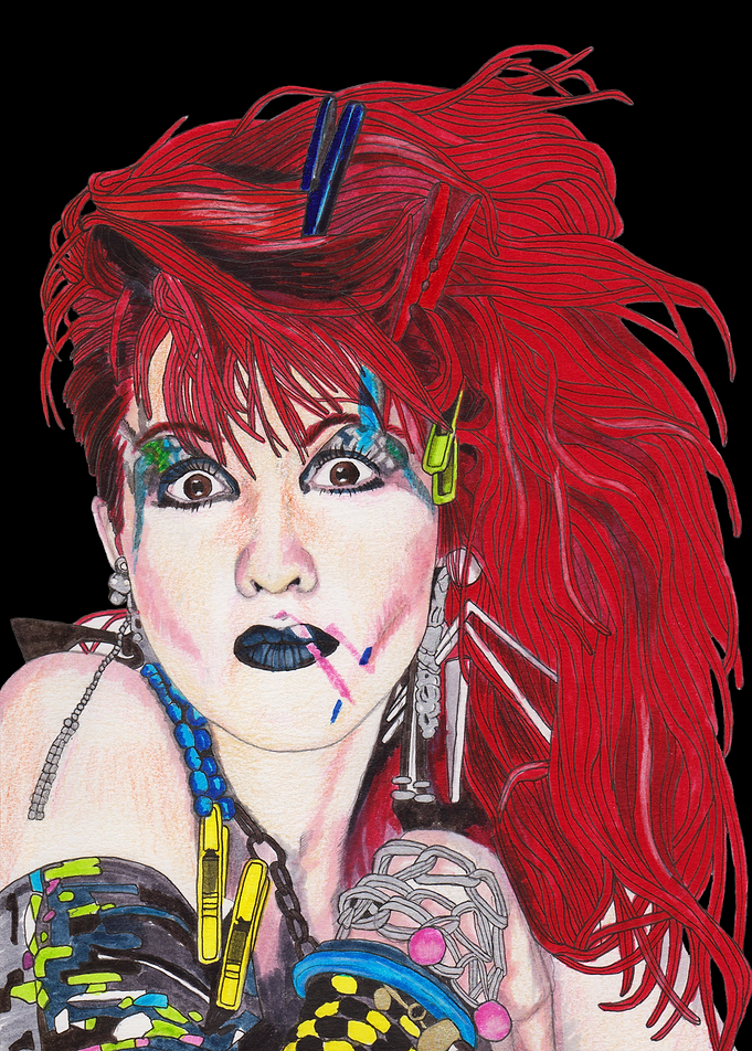 Cyndi Lauper 80s Pop Icon Portrait
