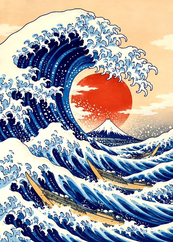 Great Wave and Rising Sun
