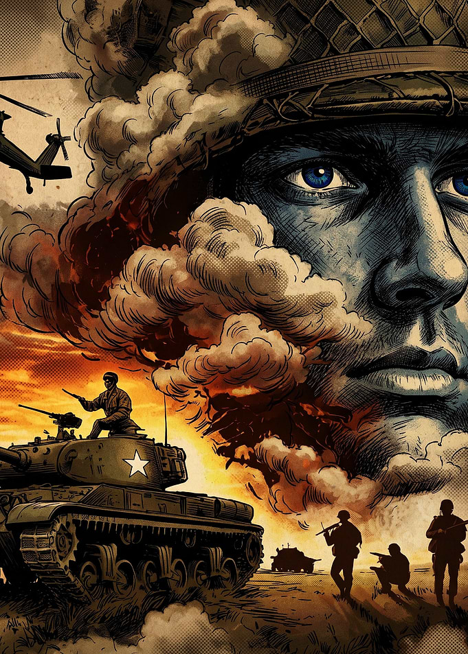 Military Soldier Tank War Art Poste
