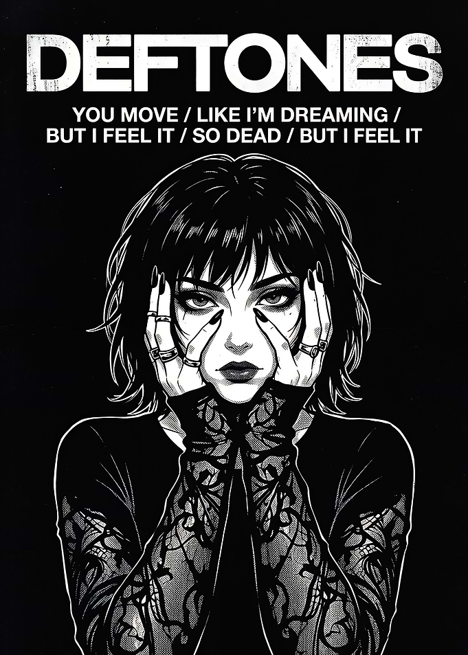 Deftones Goth Girl Graphic Poster
