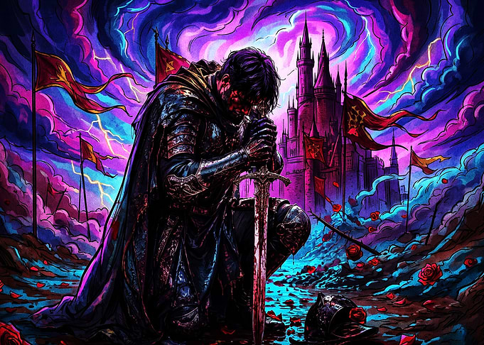 Knight Sword Castle Fantasy Poster