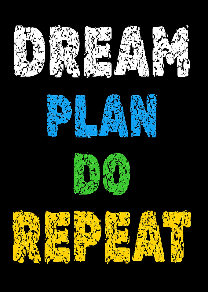 Dream Plan Do Repeat Motivational Quote