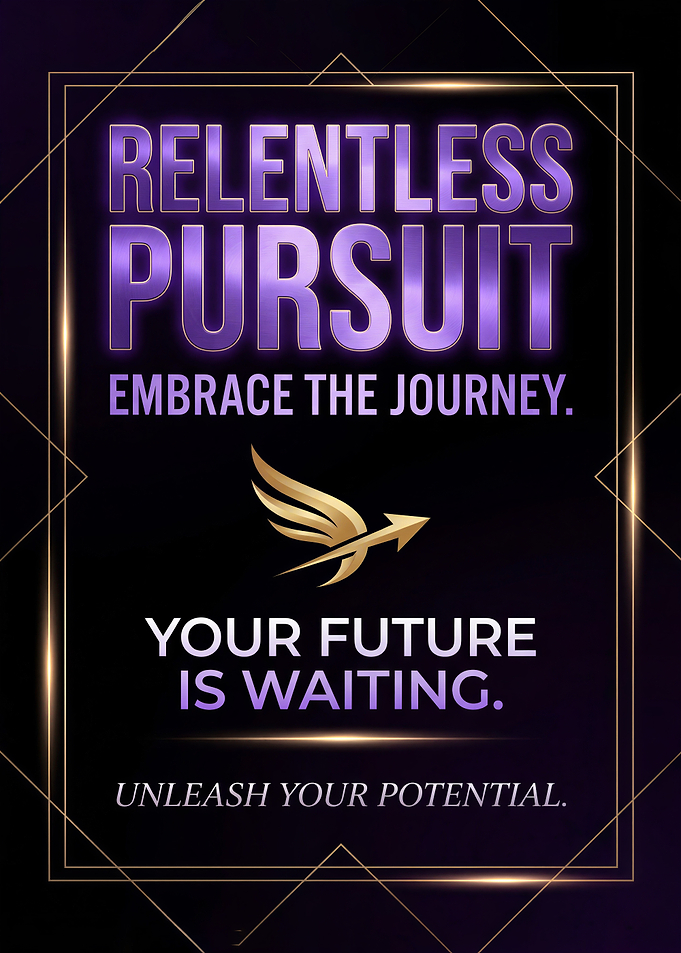 Inspirational Relentless Pursuit Motivational Poster