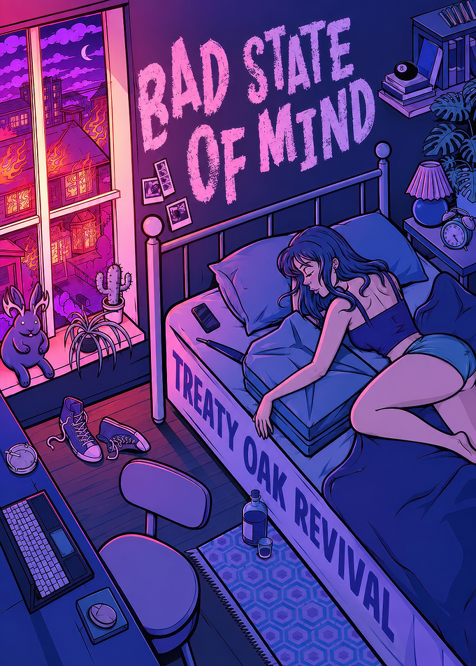 Bad State of Mind Bedroom Illustration