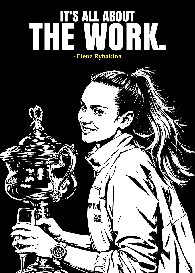 Elena Rybakina Tennis Champion Poster
