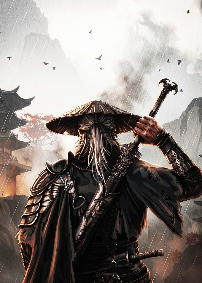 Wandering Ronin in the Rain