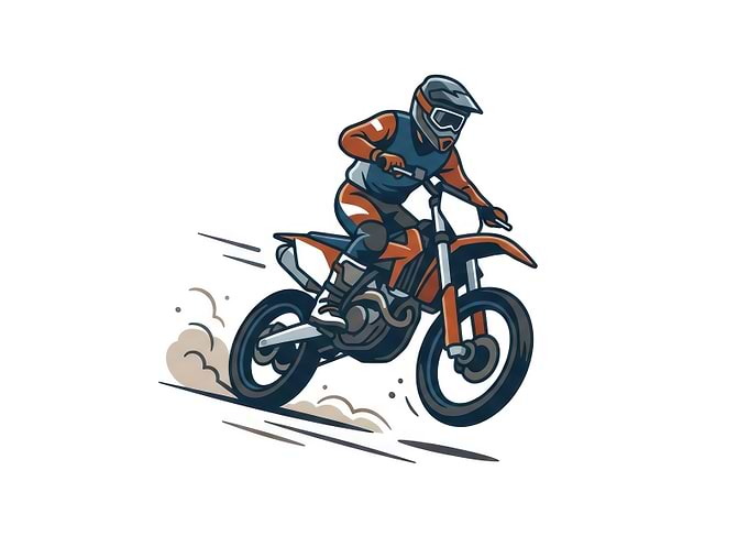 Motocross Rider Jumping Dirt Bike