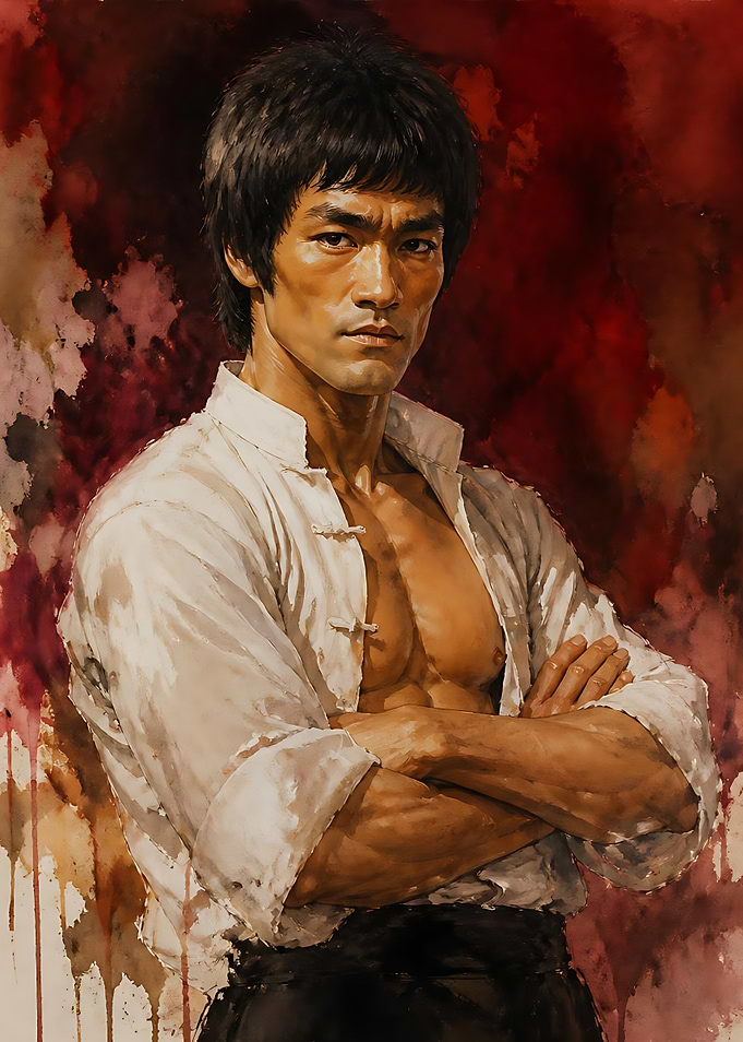 Bruce Lee Portrait Painting