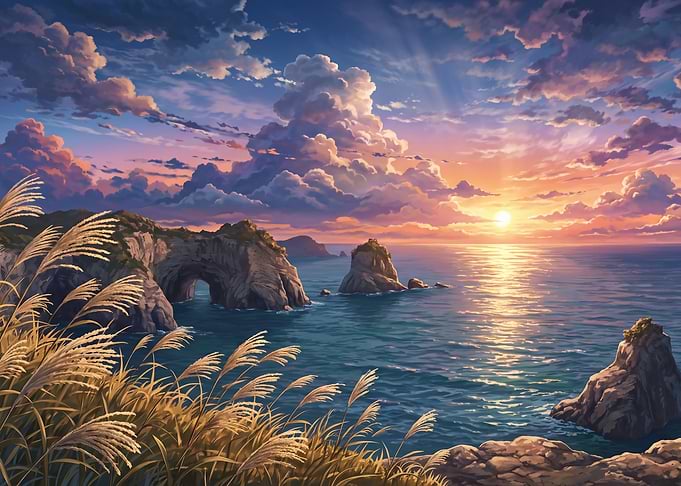 Stunning Coastal Sunset Landscape