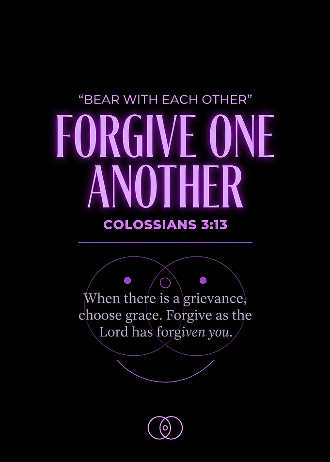 Colossians 3:13 Inspirational Quote Poster
