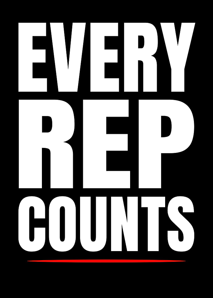 Every Rep Counts Motivational Text Art