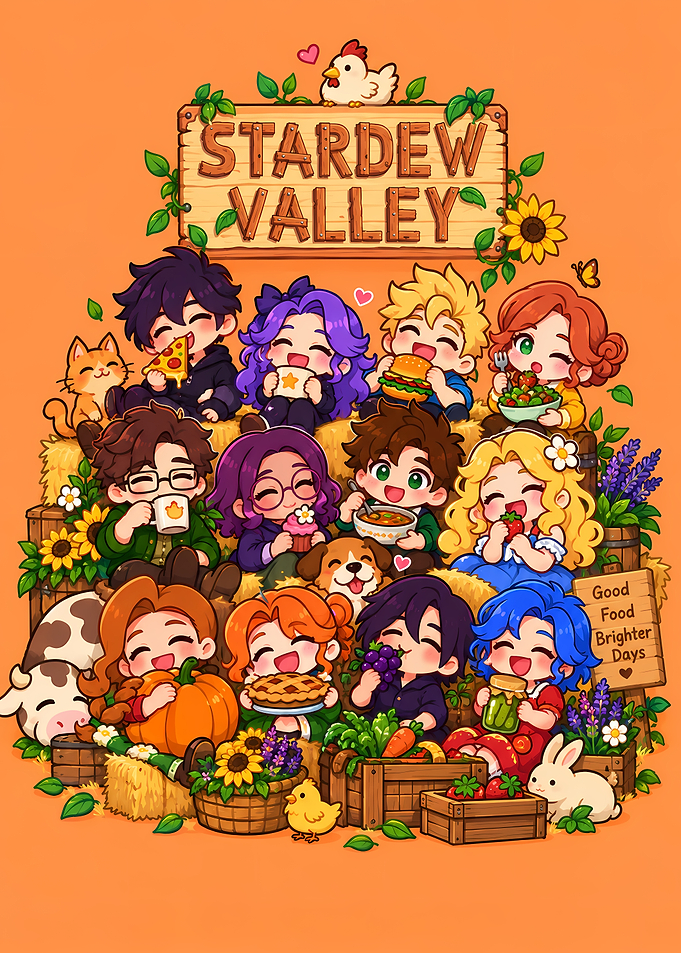 Stardew Valley Chibi Character Feast