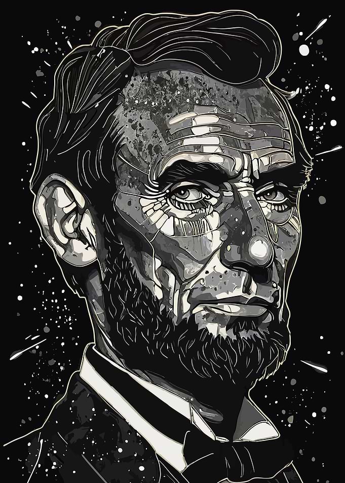 Stylized Portrait of Abraham Lincoln