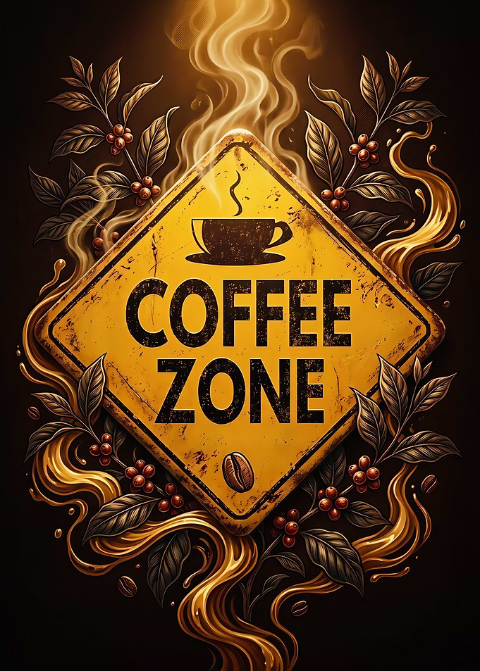 Coffee Zone Vintage Style Sign
