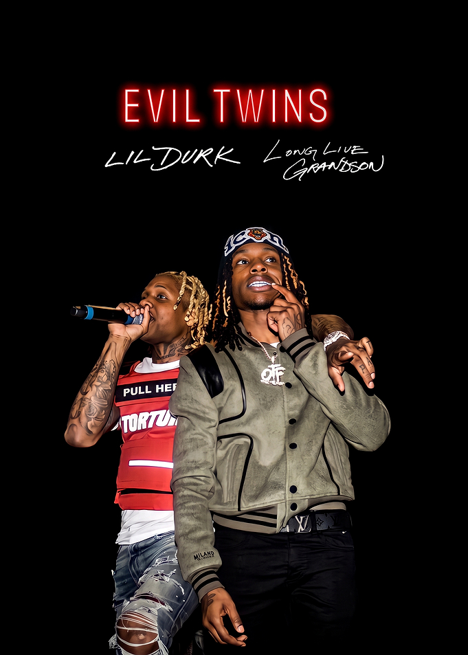 Lil Durk and King Von Portrait Poster