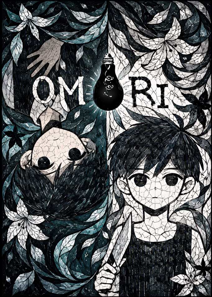 Omori Stained Glass Style Poster