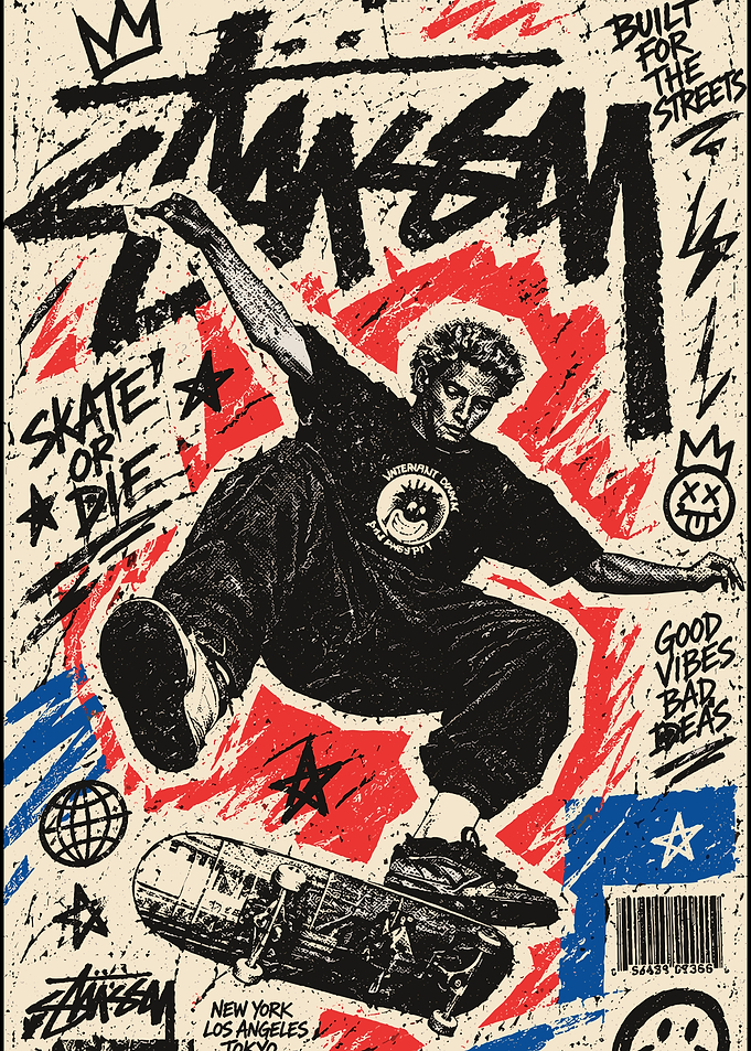 Skateboarding Streetwear Poster
